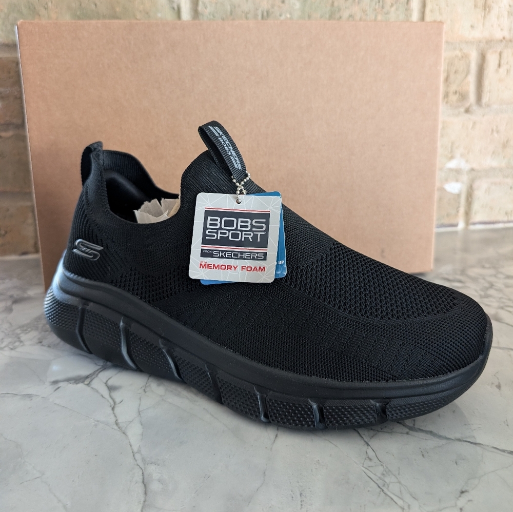 Skechers BOBS Sport Men's Black Slip-On Shoes